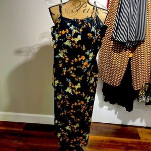 Sexy floral silky dress